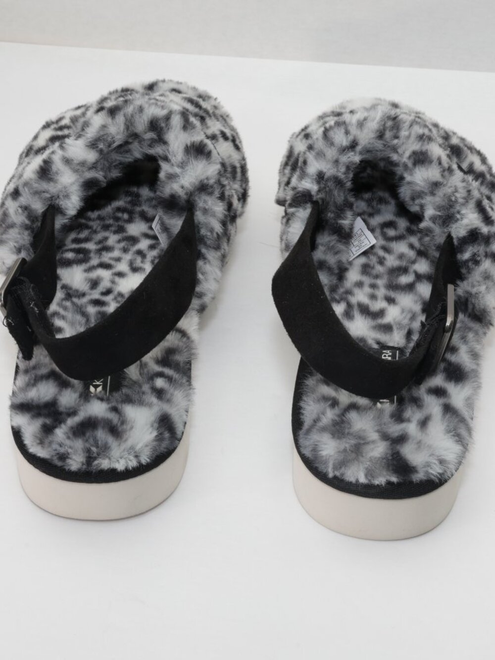 Koolaburra By UGG Fuzzed Out Cheetah Women's Size 9 Black White Slide Sand - Picture 9 of 11